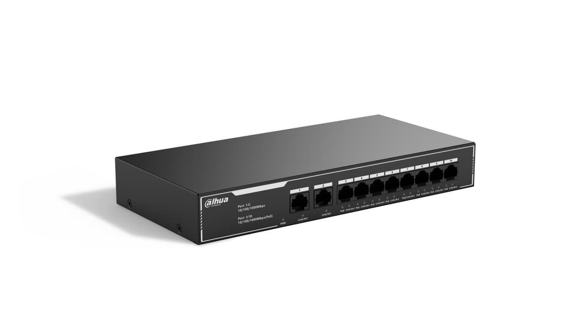 Dahua SG1010LP неуправляемый гигабитный PoE-коммутатор, 10 портов