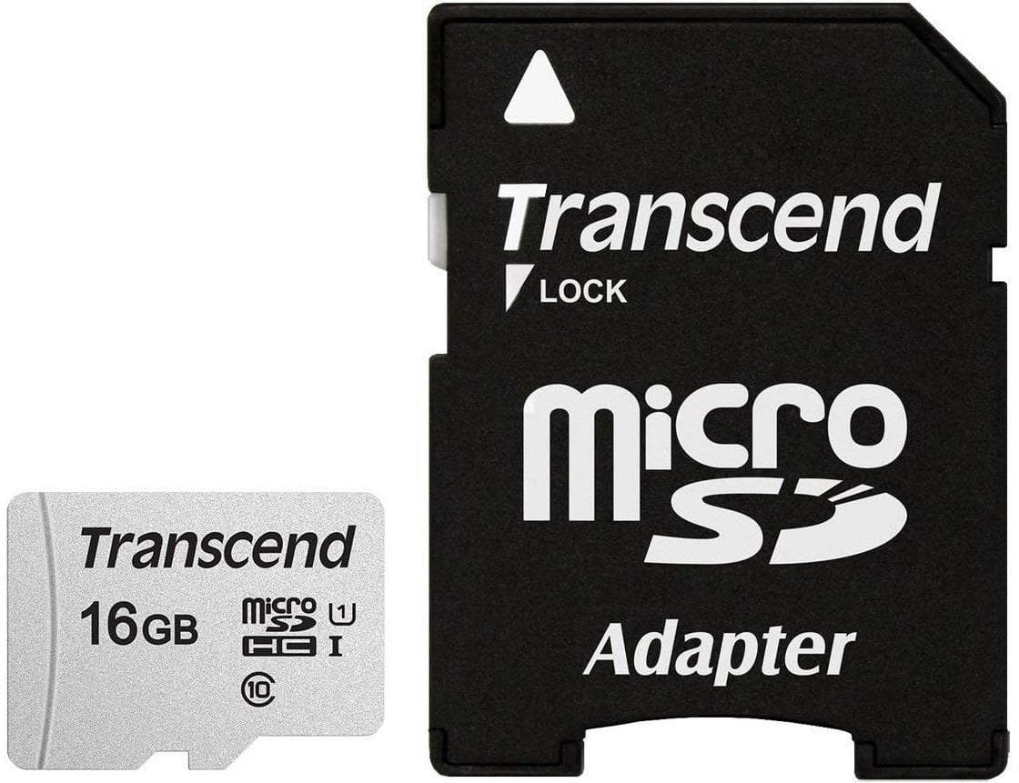 Transcend TS16GUSD300S-A MicroSDHC 16GB mälukaart