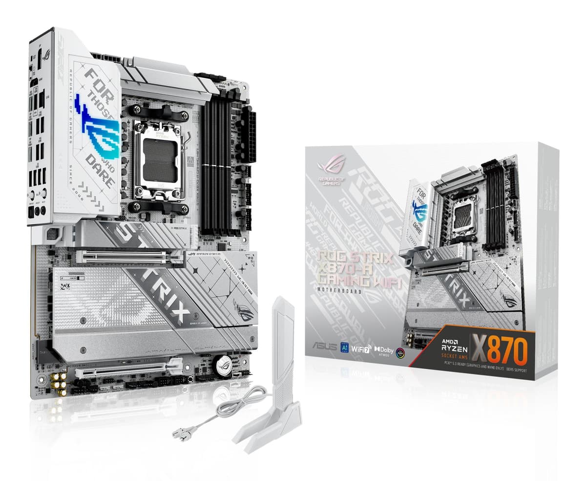 ASUS AMD X870 ATX Motherboard, AM5, DDR5, Wi-Fi 7, 4x M.2