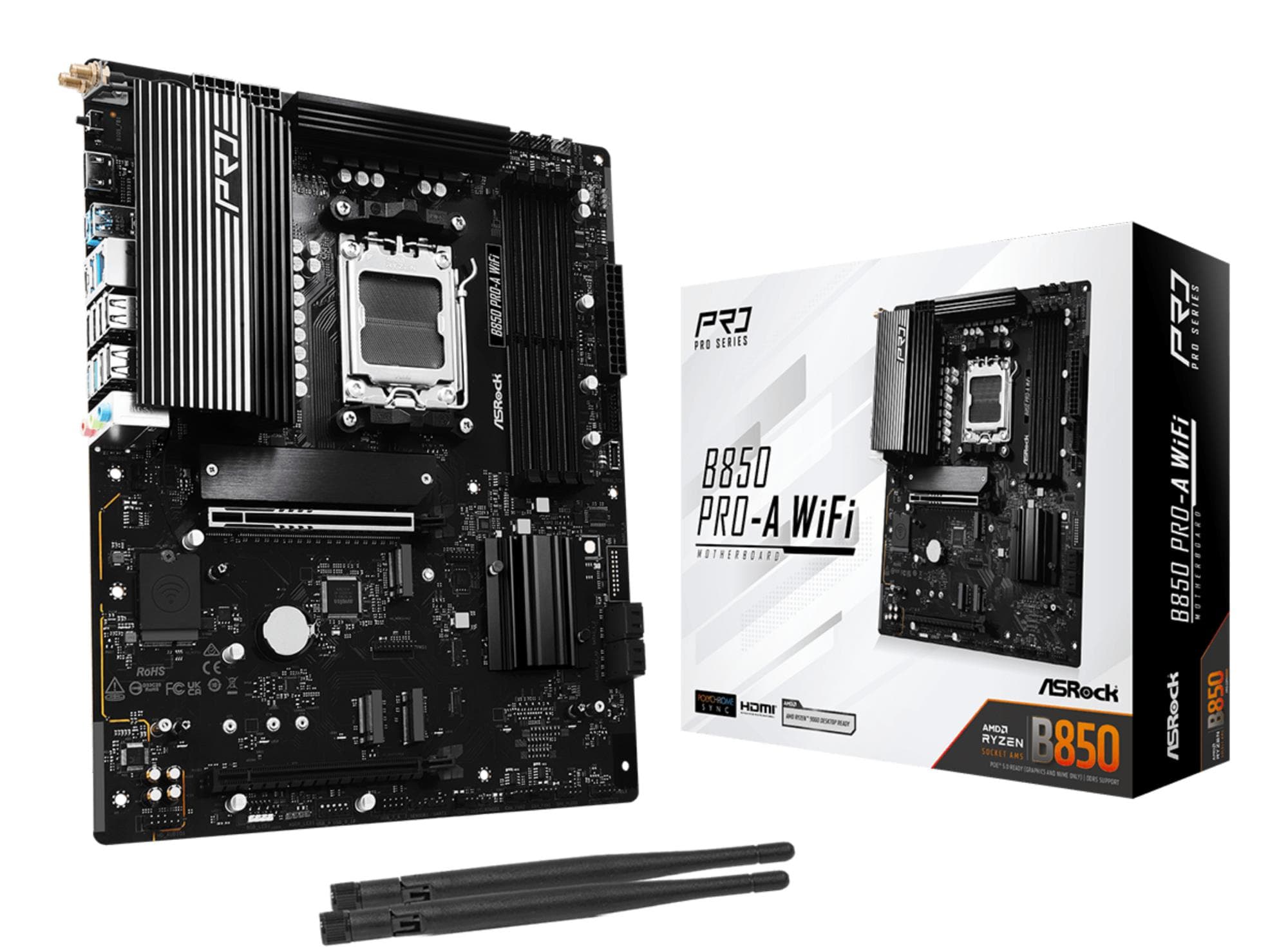 ASRock B850 Pro-A WiFi AMD emaplaat AM5 ATX DDR5
