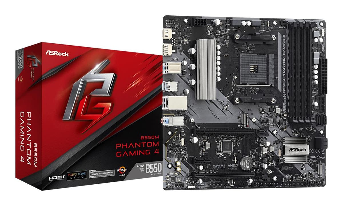ASRock B550M Phantom Gaming 4 – AMD AM4 emaплата MicroATX DDR4