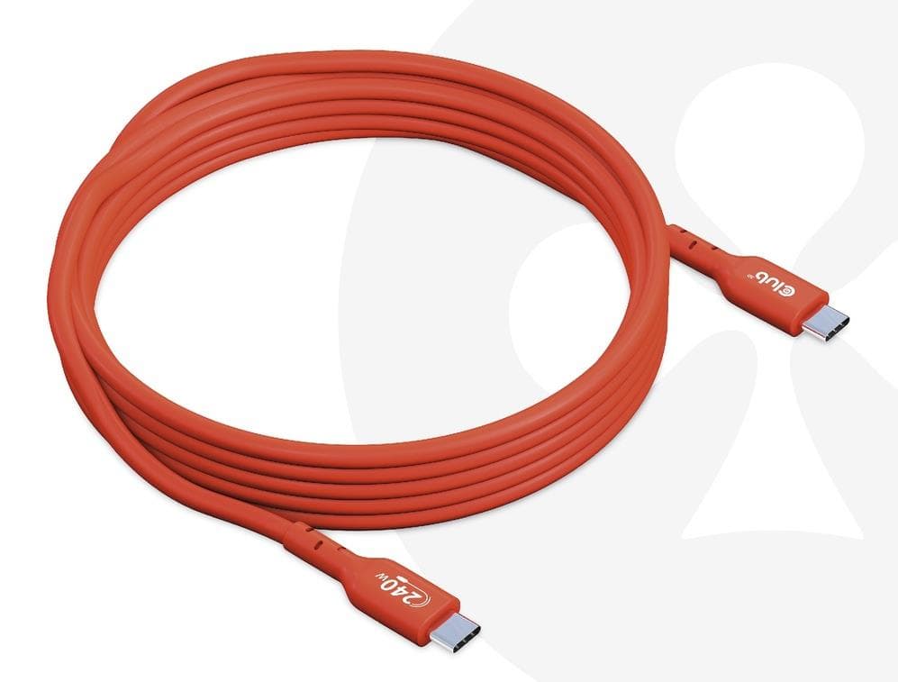 CLUB3D USB-C kabel 4m oranž - kiire laadimisega