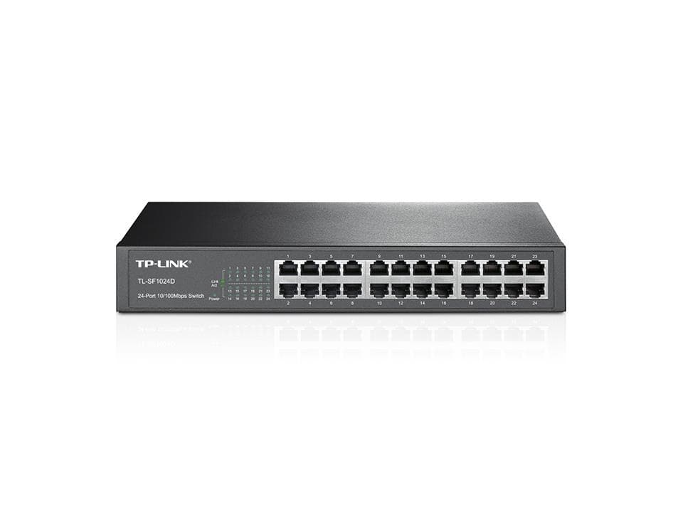 TP-Link TL-SF1024D 24-pordiga Fast Ethernet switch rackile