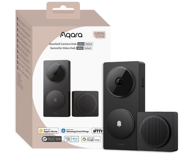 Aqara G410 nutikodu uksekellakaamera ja hub (must)