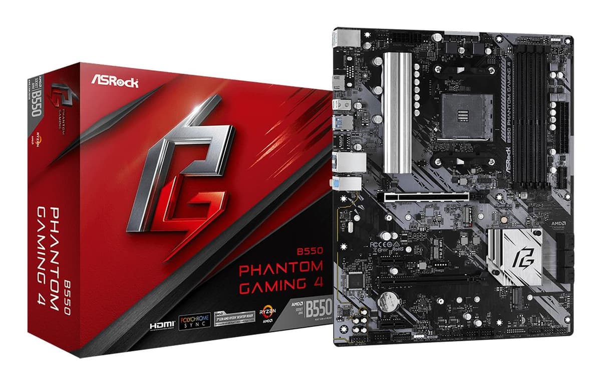 ASROCK B550 Phantom Gaming 4 ATX emaplaat Socket AM4