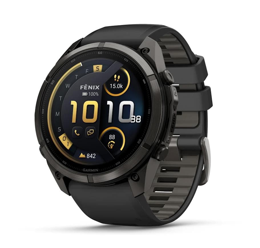 Умные часы Garmin fenix 9 Pro 51 мм, титан, оранжевый ремешок, 010-04337-11
