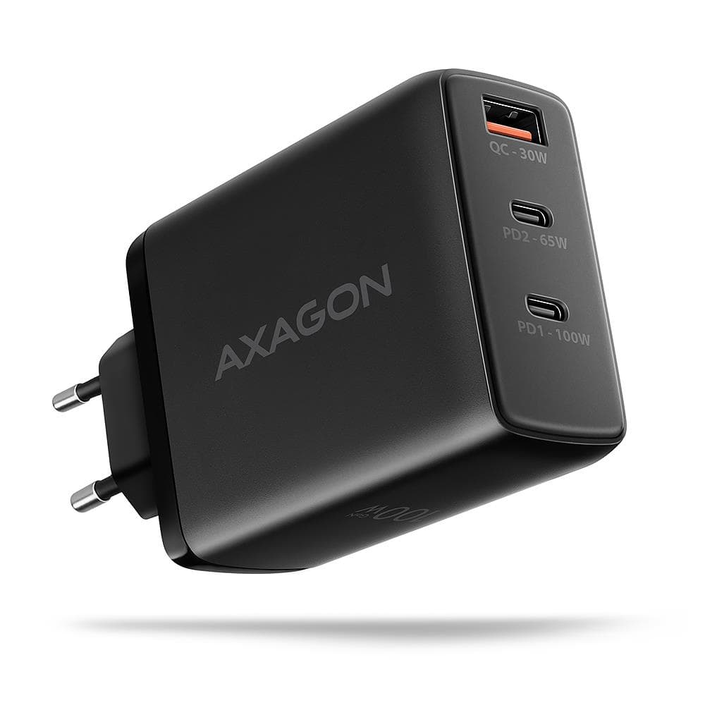 AXAGON ACU-DPQ100 100W GaN seinalaadimine 3 porti