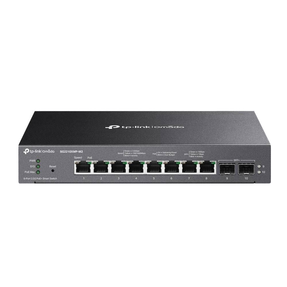 TP-LINK SG2210XMP-M2 hallatav võrguswitch 8x2.5GbE
