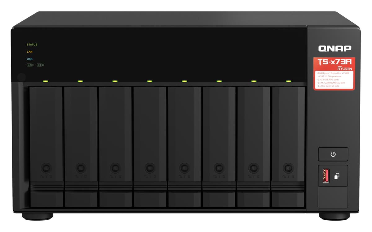QNAP TS-873A-8G 8-kohaline NAS-server 8GB RAM, AMD Ryzen