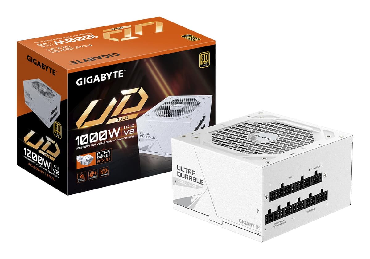 Gigabyte UD1000GM PG5 Ice 1000W ATX 3.1 80 PLUS Gold Power Supply