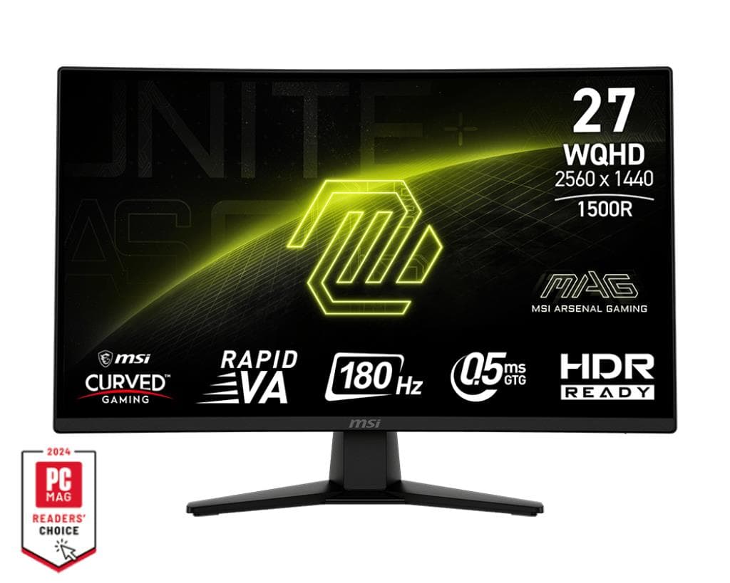 MSI MAG274CQF 27" 2560x1440 180Hz kumer monitor