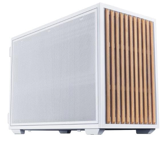 Lian Li B4-mATX Wood Micro ATX PC Case, White/Wood, Mini Tower