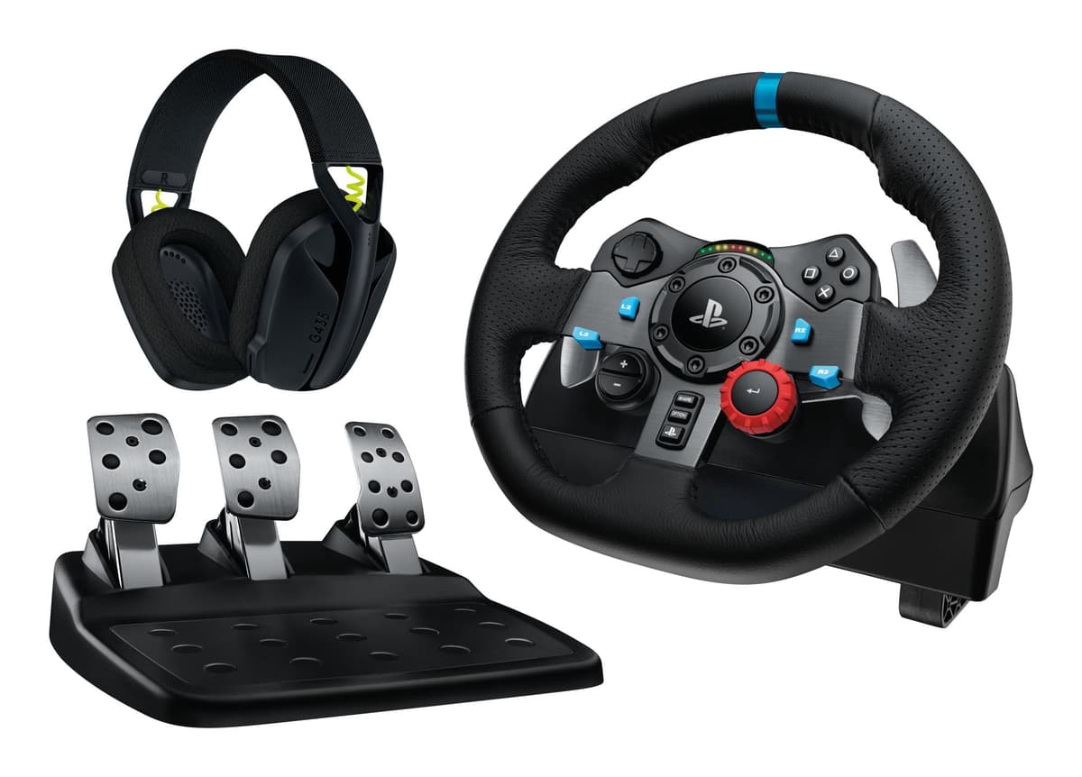 Logitech G29 G435 Racing Wheel and Headset Bundle for PC/PlayStation