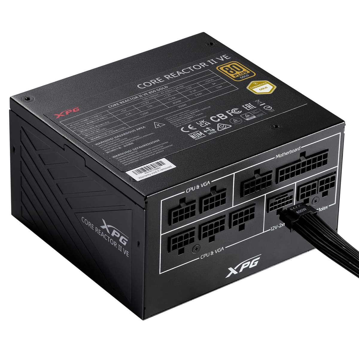 ADATA XPG CORE REACTOR II VE 850W 80 PLUS Gold toiteplokk