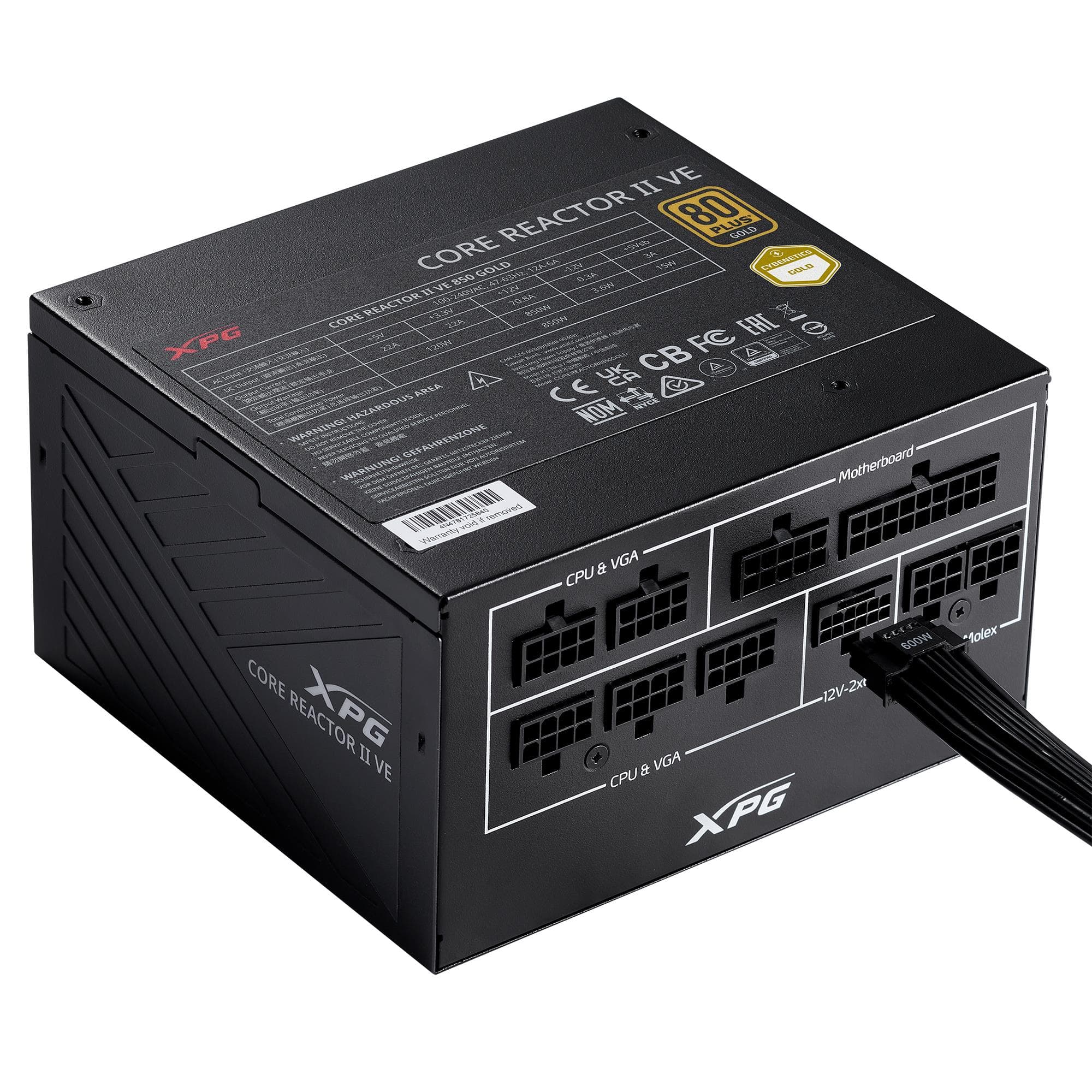 ADATA XPG CORE REACTOR II VE 850W 80 PLUS Gold toiteplokk