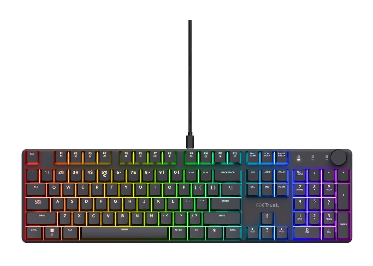 TRUST GXT866 TORIX Gaming klaviatuur, RGB valgustus
