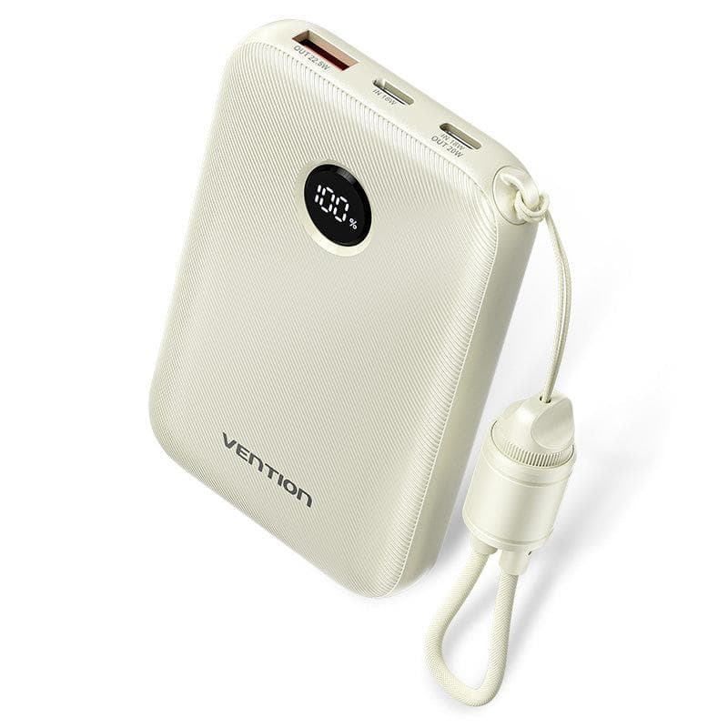 Vention FKAN0-C Beige 10000mAh 22.5W Dual USB-C Power Bank