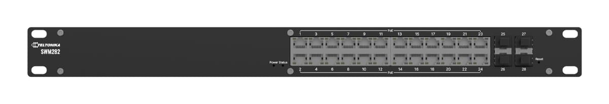 Teltonika SWM282 управляемый коммутатор 24 порта PoE+ Gigabit