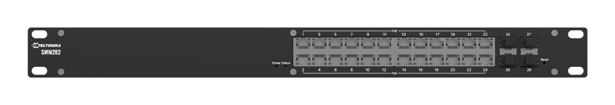 Teltonika SWM282 24-Port PoE+ Gigabit Managed Network Switch