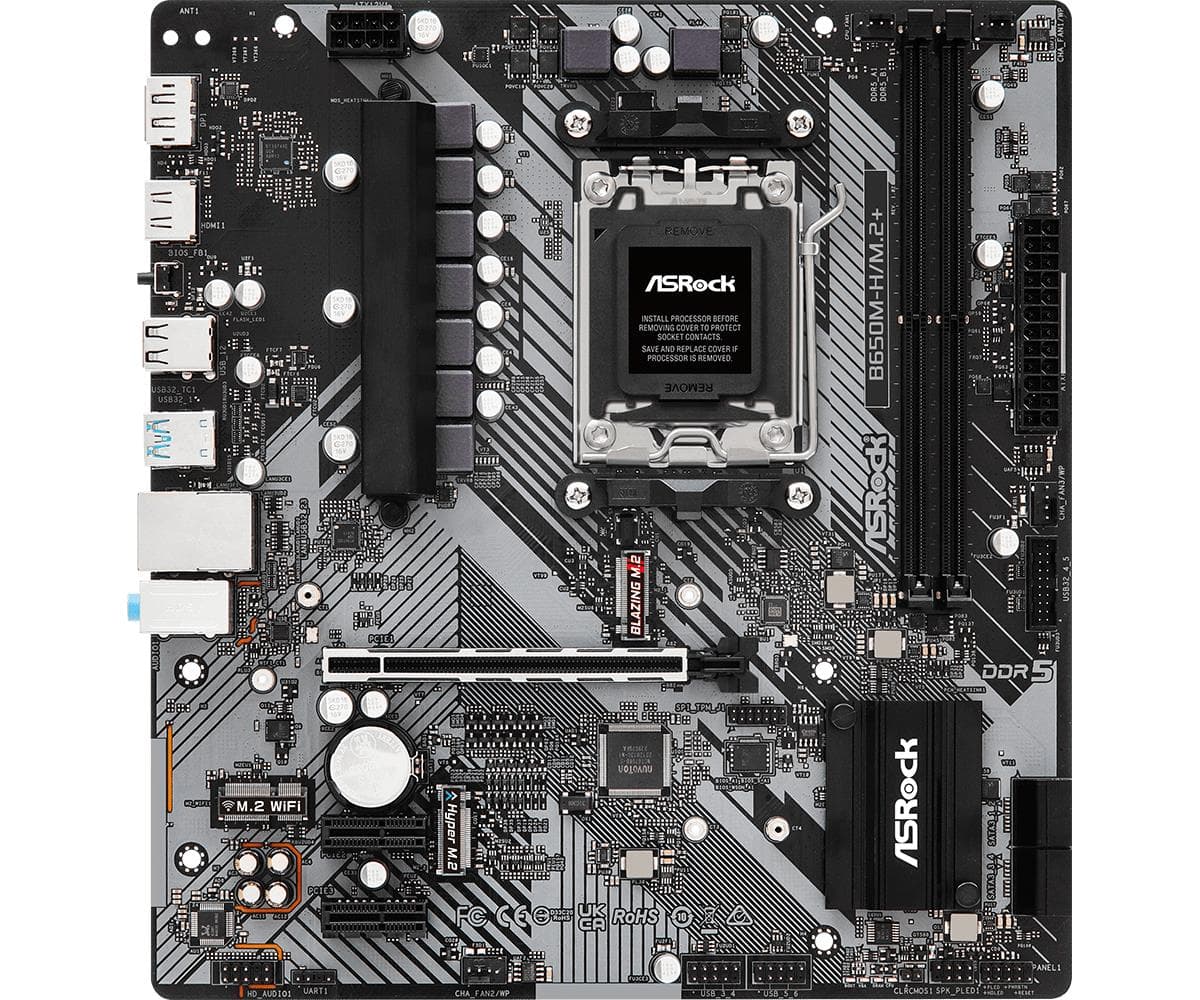 ASRock B650M-H/M.2+ AMD Socket AM5 Micro-ATX Motherboard