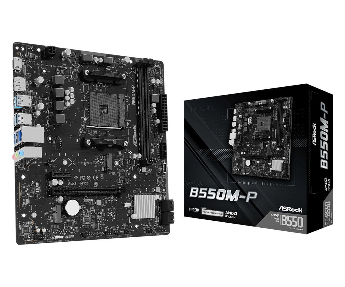 ASRock B550M-P emaplaat AM4, AMD B550, micro ATX, DDR4