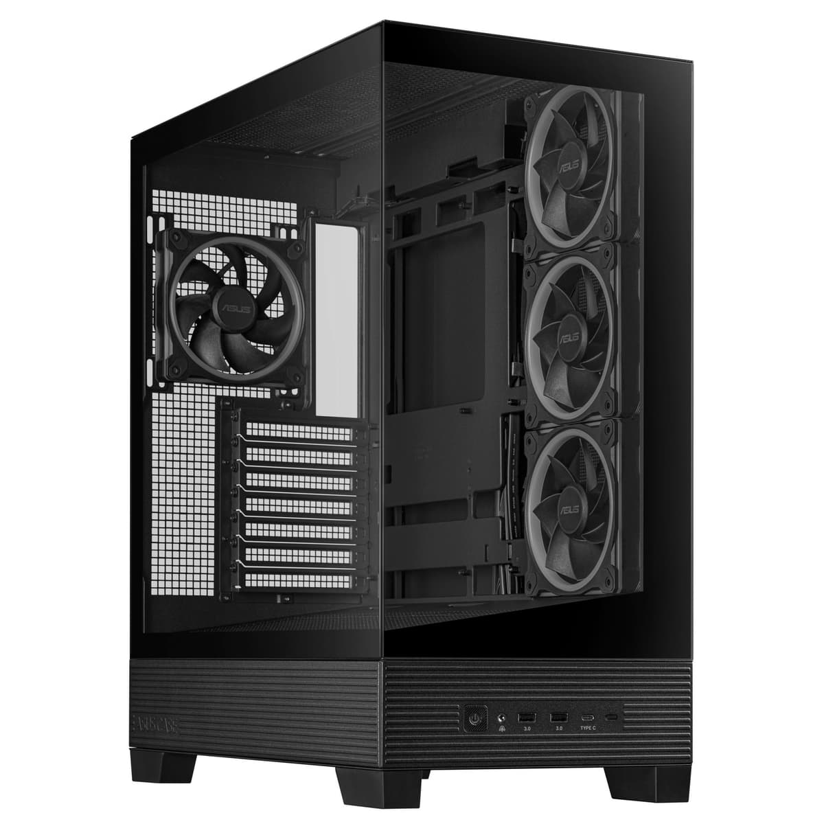 ASUS A31 Plus Midi Tower PC Case, ATX, Tempered Glass, Black