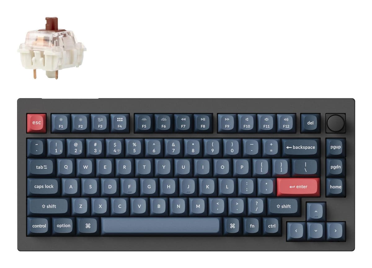 Keychron V1 Max RGB механическая клавиатура 75% черная