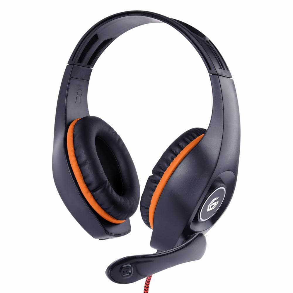 Gembird GHS-05-O Wired Gaming Headset with Boom Mic, Black/Orange