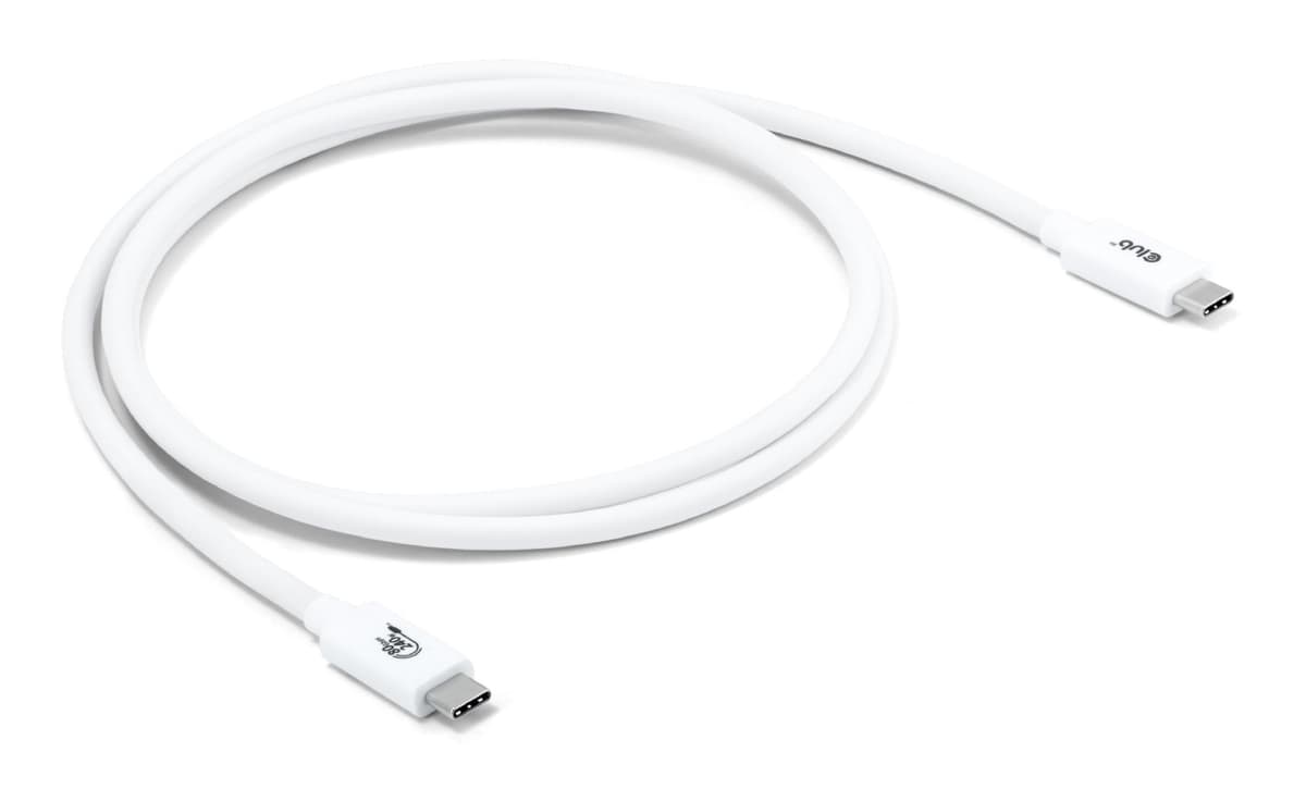 CLUB3D USB-C to USB-C 1.2M White кабель USB