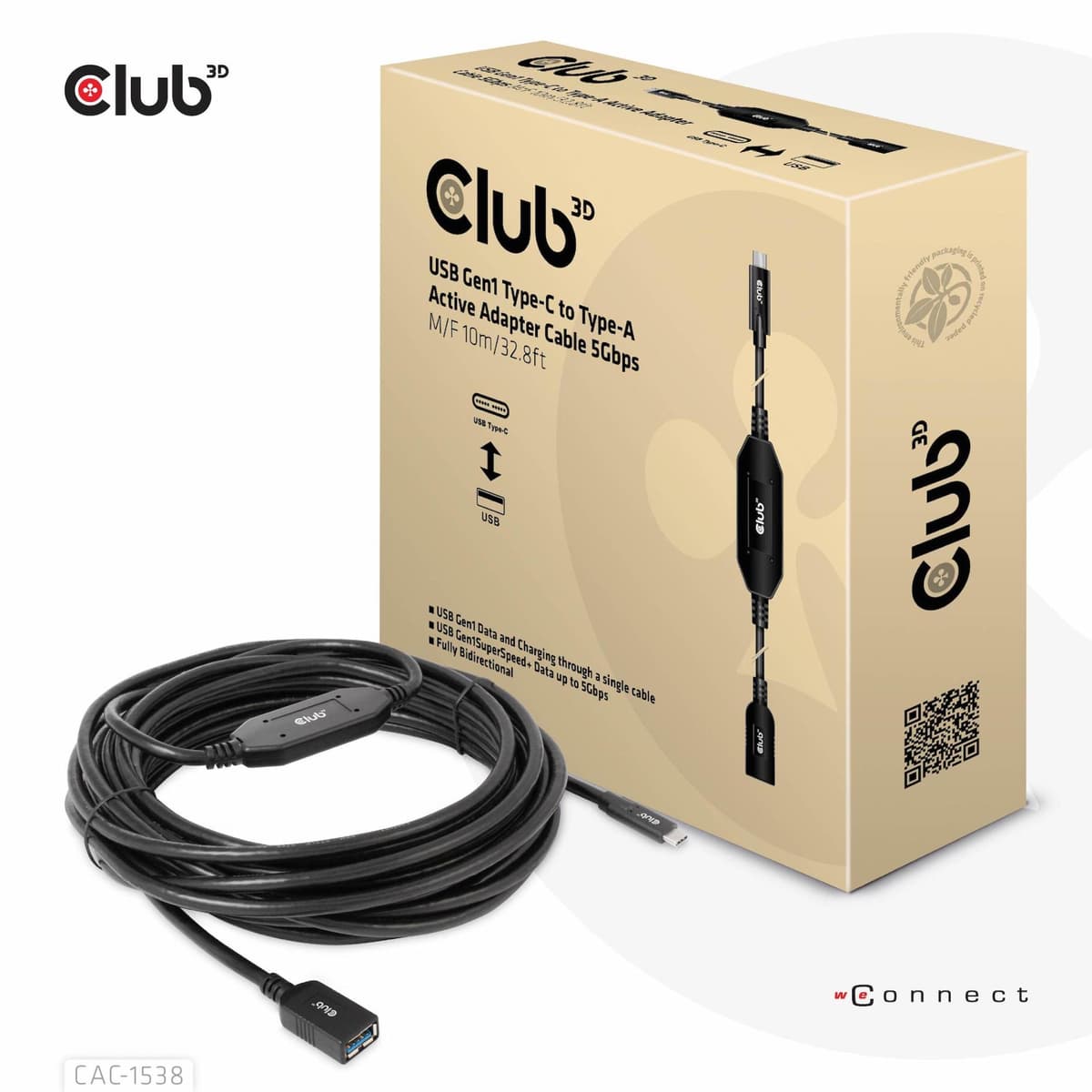 Club3D USB-C to USB-A Cable 10M CAC-1538