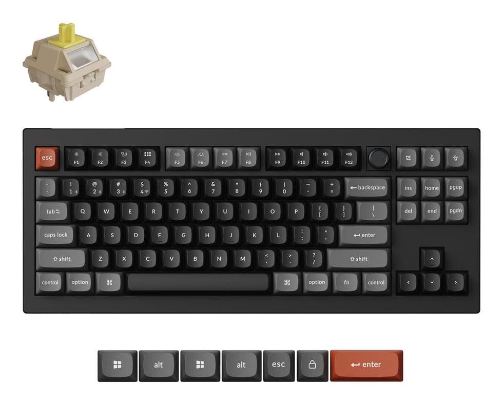 Keychron V3 Ultra juhtmega ja juhtmeta klaviatuur (must)