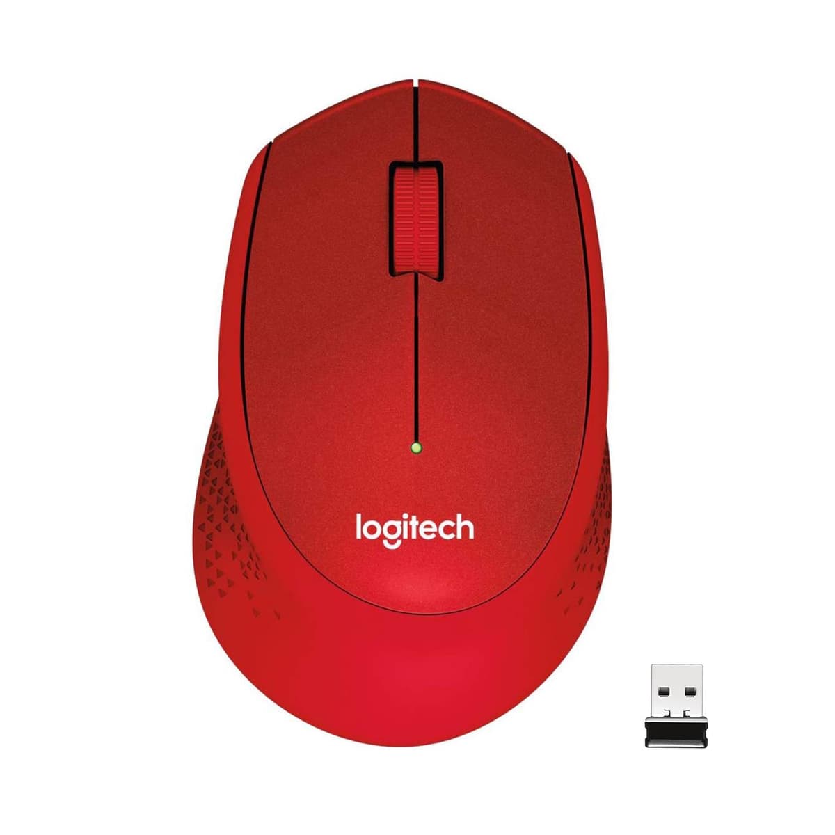 Logitech M330 Silent Wireless Mouse - Red