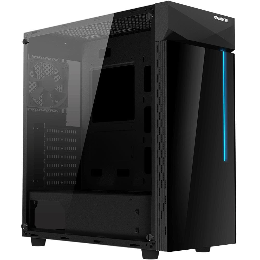 Gigabyte C200 Glass Midi Tower ATX PC Case Black Tempered Glass