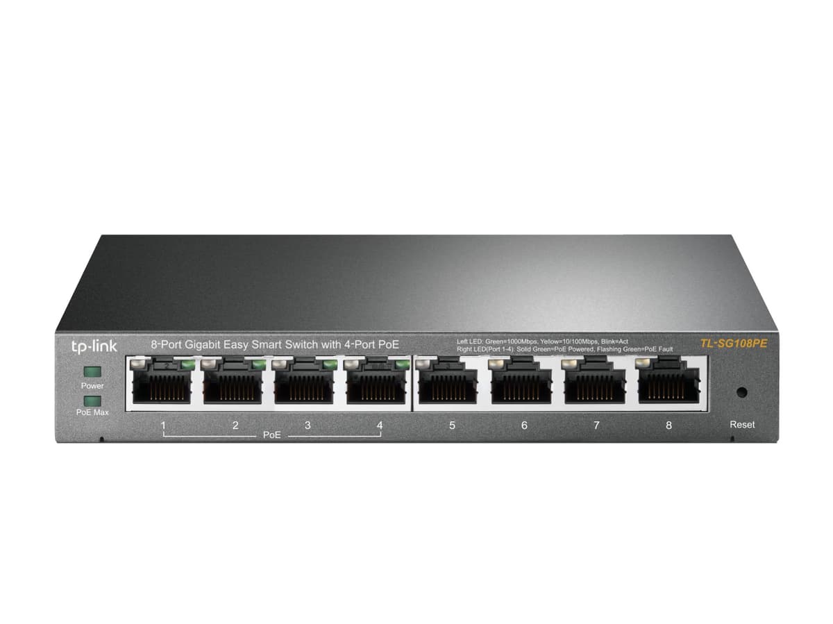 TP-LINK TL-SG108PE коммутатор с PoE 8 портов