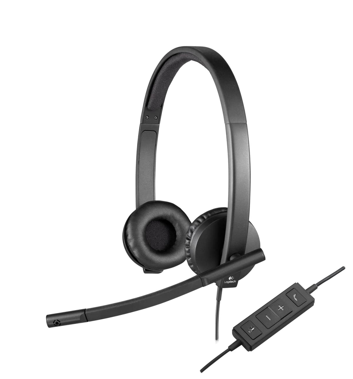 Logitech H570e stereo peakomplekt USB juhtmega, mürasummutava mikrofoniga