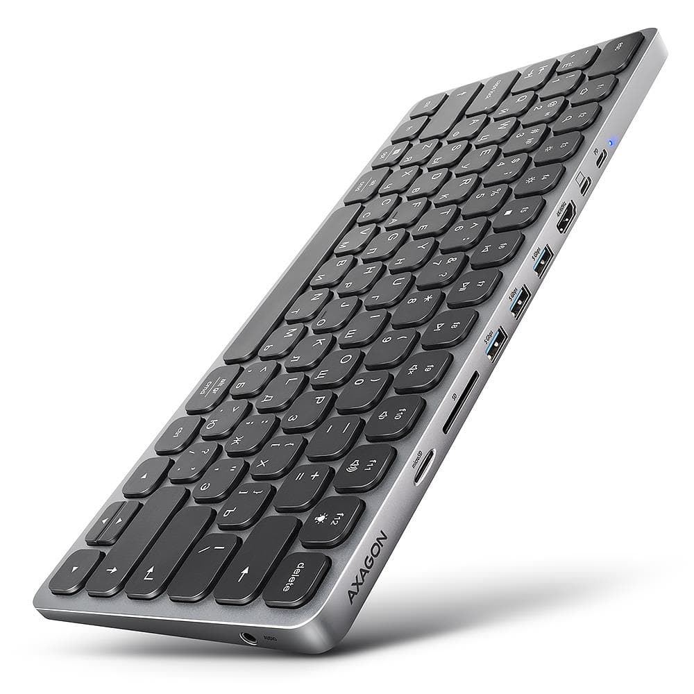 AXAGON HMC-KB-CRL 9in1 klaviatuur ja USB hub