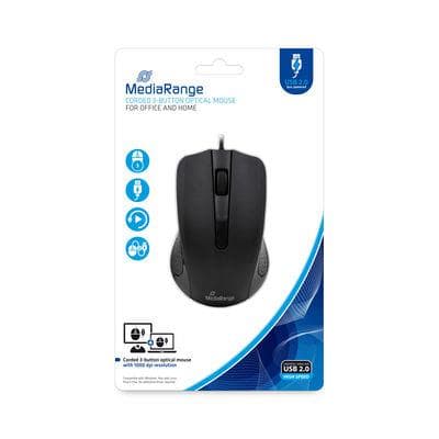 MediaRange MROS210 USB Optilised Hiir Must