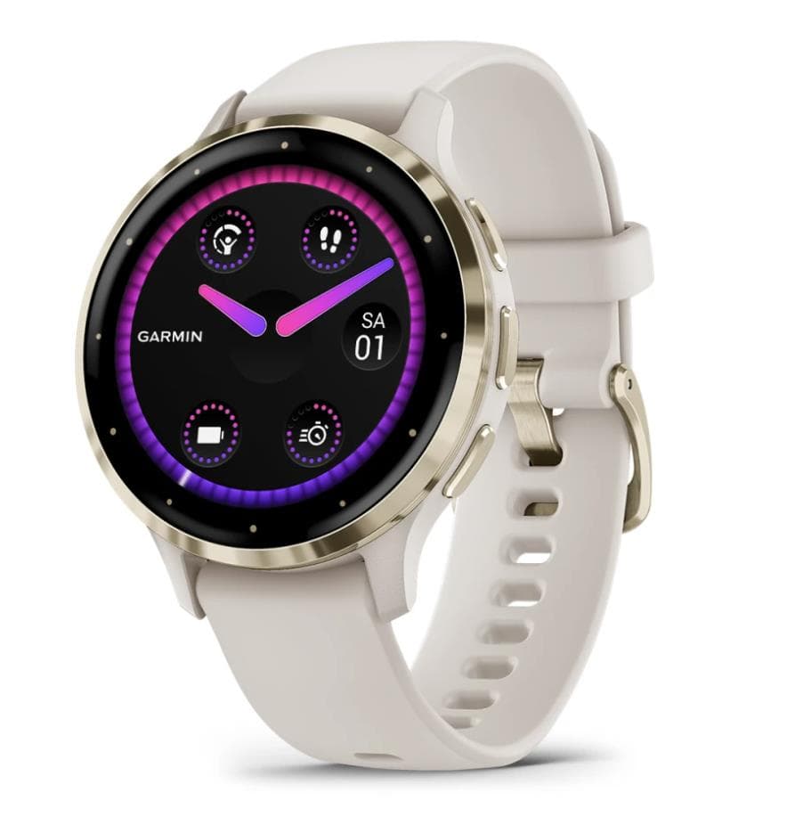 Garmin Venu 3S kuldsed nutikell kuldse ekraaniga