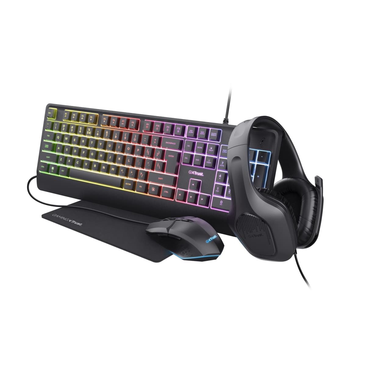 TRUST GXT792 Quadrox 4-in-1 Gaming Komplekt (Klaviatuur + Hiir)