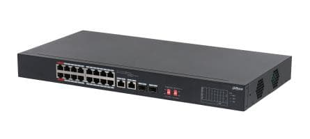 Dahua S3218-16ET-135 16-pordi PoE gigabit switch rackile