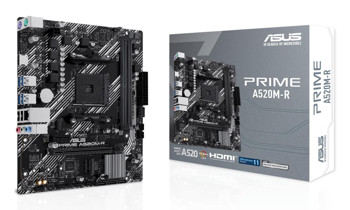 ASUS PRIME A520M-R AMD Socket AM4 Micro-ATX emaplaat