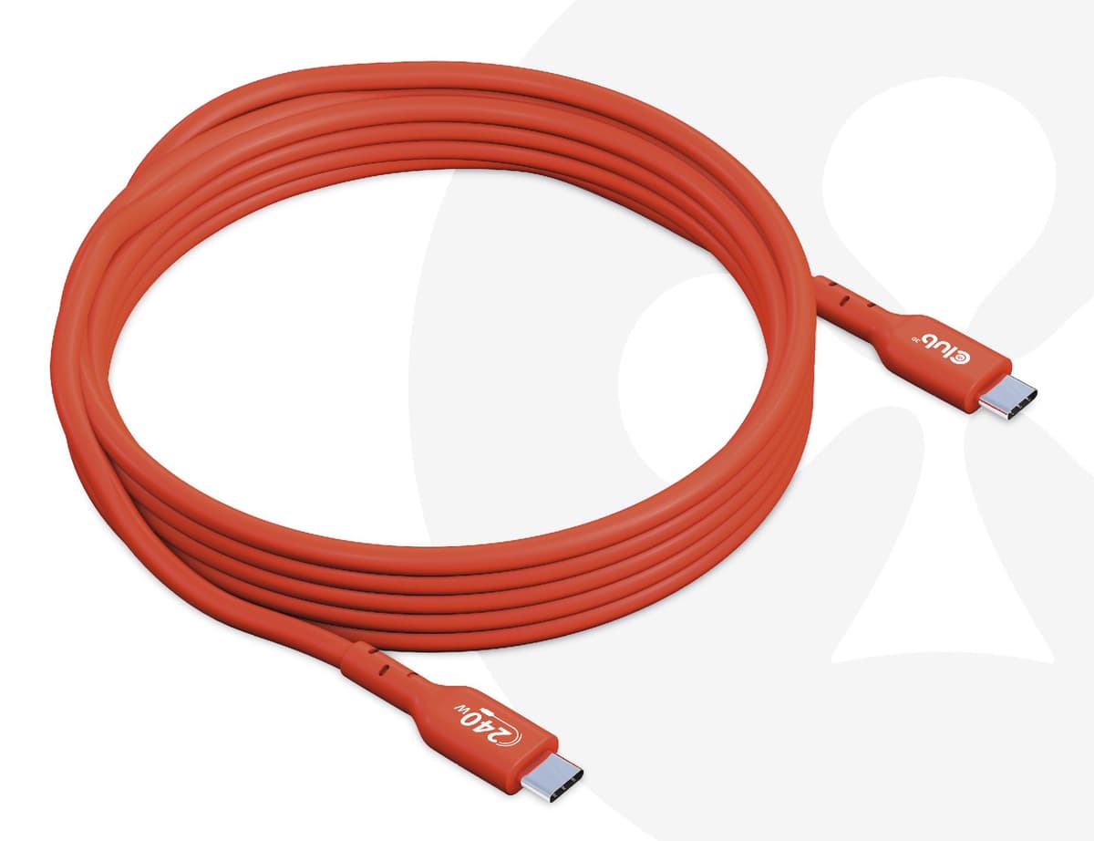 CLUB3D USB-C to USB-C 3m oranž kaabel