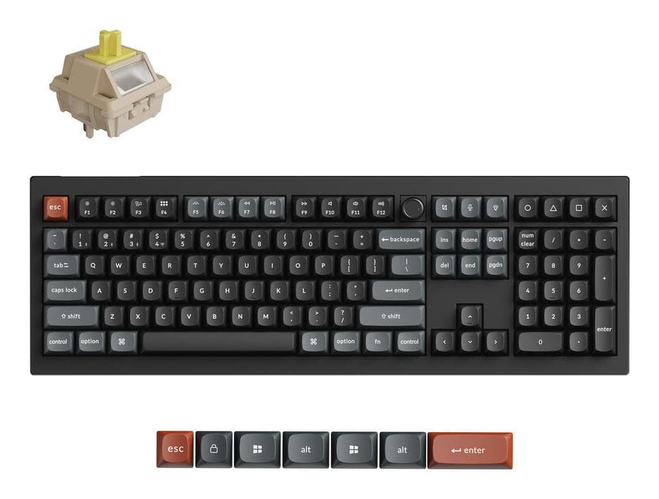 Keychron V6 Ultra juhtmega ja juhtmeta klaviatuur, must