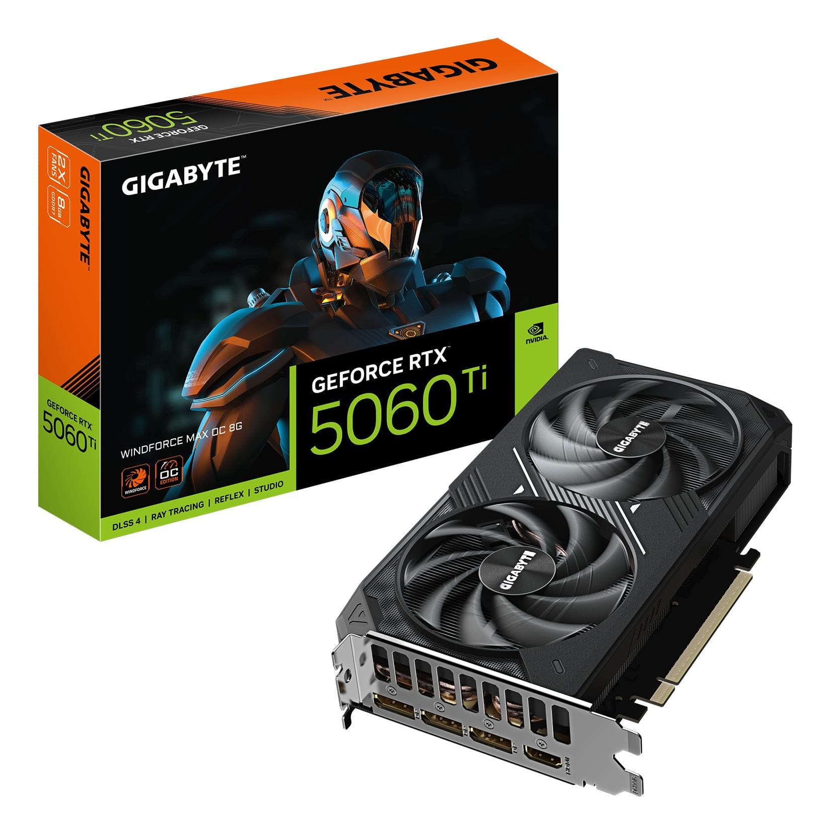 GIGABYTE GeForce RTX 5060 Ti WINDFORCE MAX OC 8 GB GDDR7 videokaart