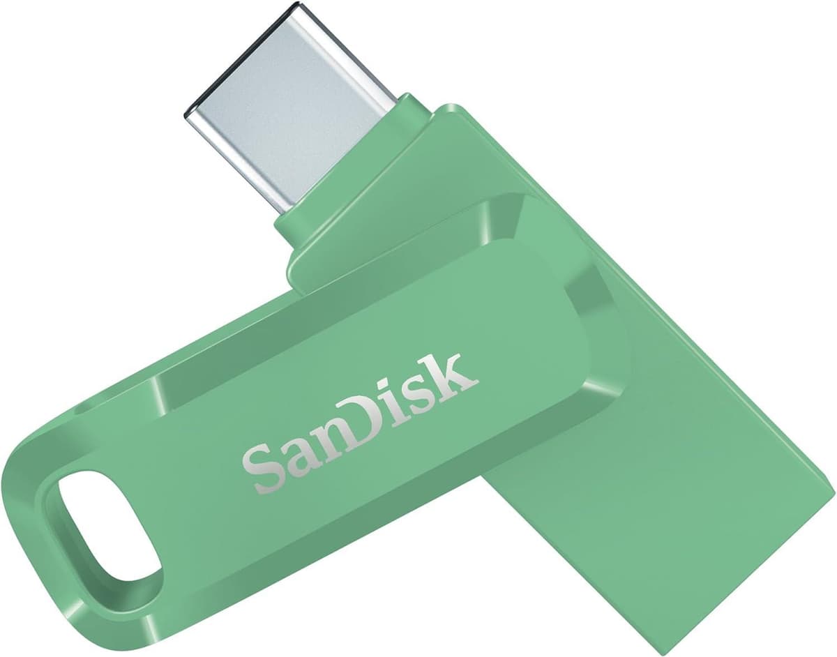 SanDisk iXpand Go 64GB USB-C flash-mälupulk roheline