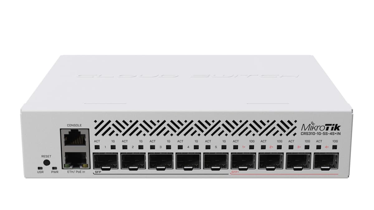 MikroTik CRS310-1G-5S-4S+IN управляемый коммутатор с SFP+