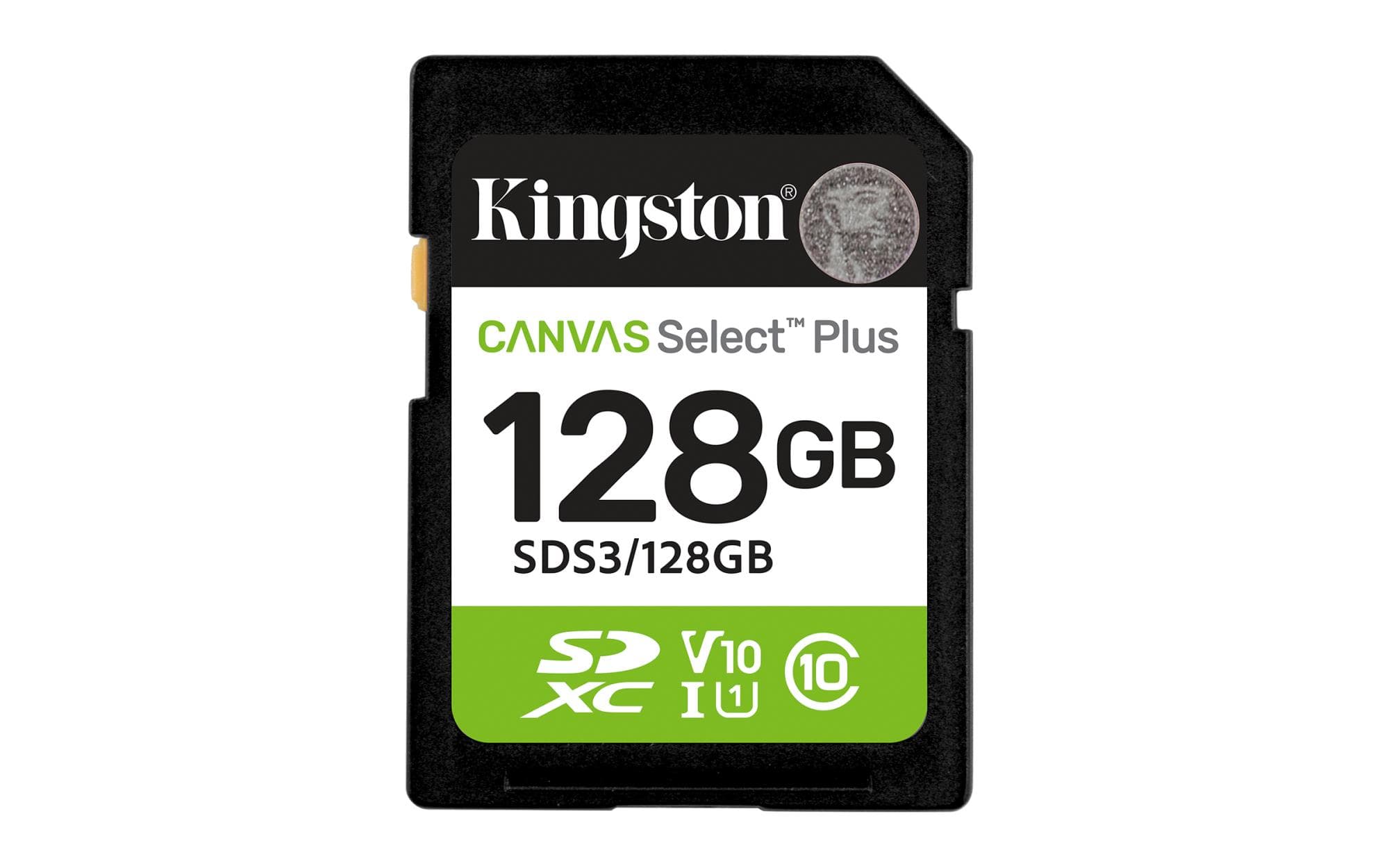 Карта Kingston Canvas Select Plus Gen3 SDXC 128 ГБ, 150 МБ/с