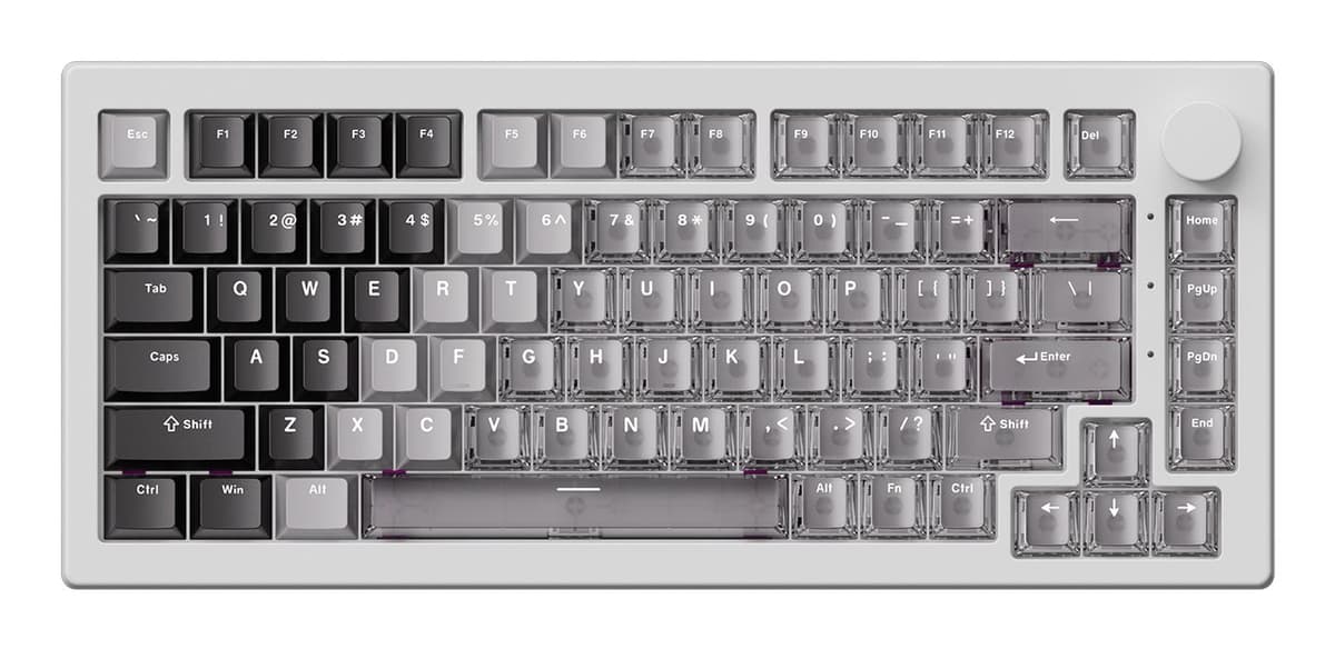 AKKO 5075 V3-HE White 75% Mechanical Keyboard USB-C