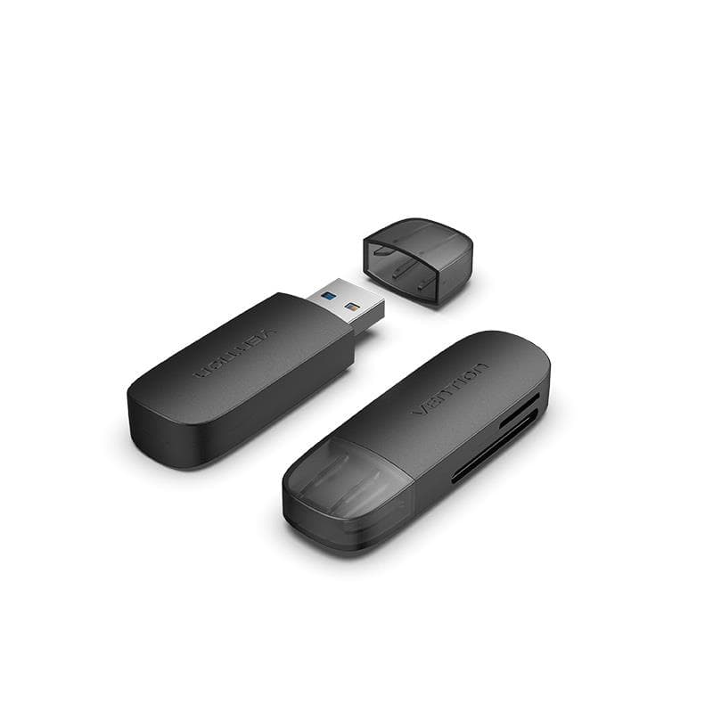 Vention CLGB0 USB 3.0 Card Reader, SD and microSD, Dual Drive Letter