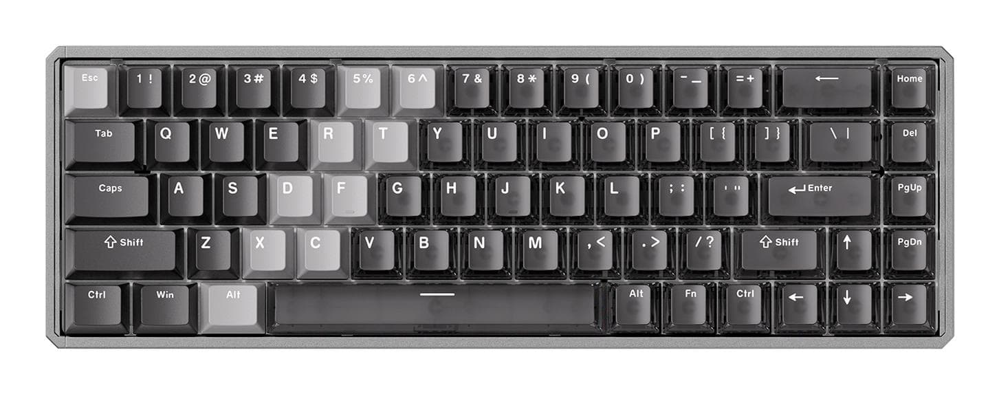 AKKO MOD68 HE magnetlülitiga juhtmeta klaviatuur hall